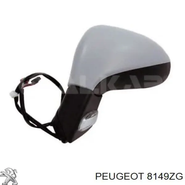 Купити 8149ZG Peugeot/Citroen Бічне дзеркало заднього виду ліве