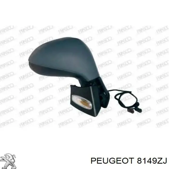 Ліве бічне дзеркало Peugeot/Citroen 8149ZJ ціна, від 93.07 USD