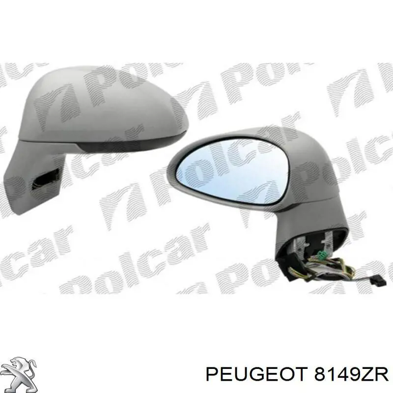 8149ZR Peugeot/Citroen Дзеркало заднього виду, ліве