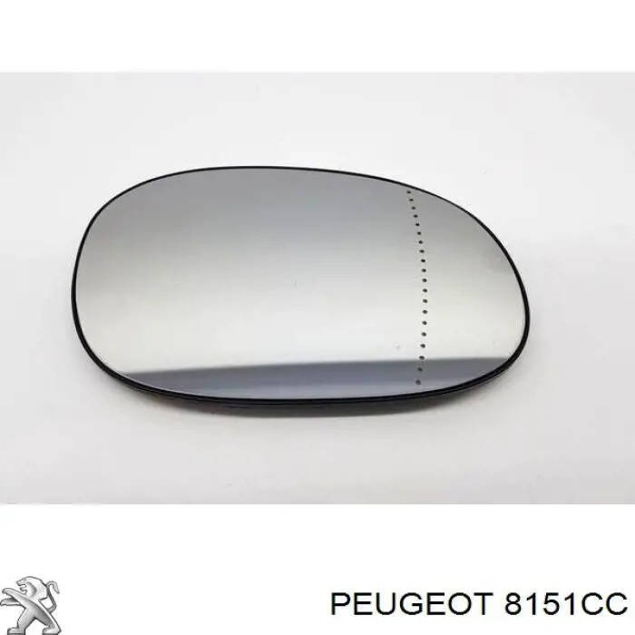 Дзеркальний елемент правого дзеркала заднього виду 8151CC PEUGEOT