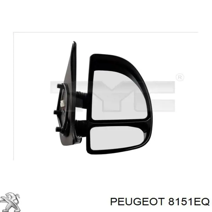 8151EQ Peugeot/Citroen дзеркальний елемент дзеркала заднього виду, правого