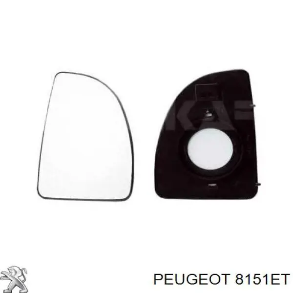 Купити 8151ET Peugeot/Citroen Скло дзеркала заднього виду, правого