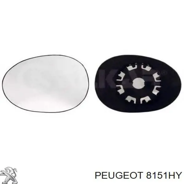 8151HY Peugeot/Citroen Дзеркальний елемент лівий