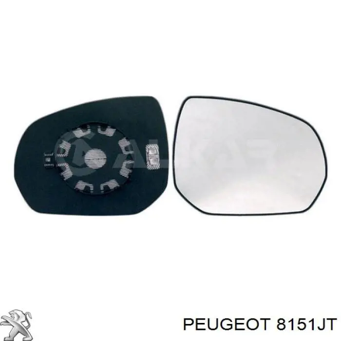 Зеркальный элемент зеркала заднего вида PEUGEOT 8151JT