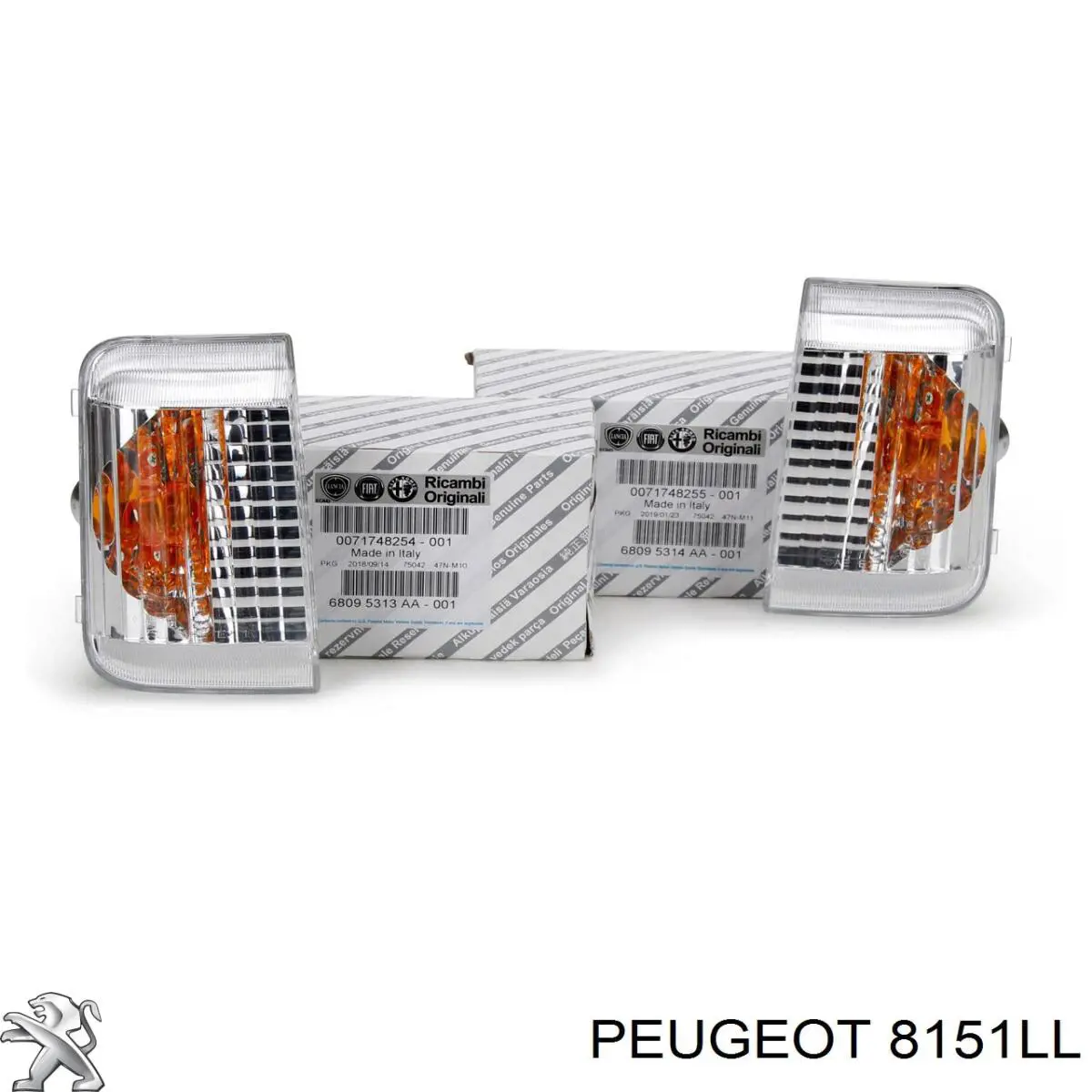 Дзеркальний елемент дзеркала заднього виду, лівого 8151LL Peugeot/Citroen