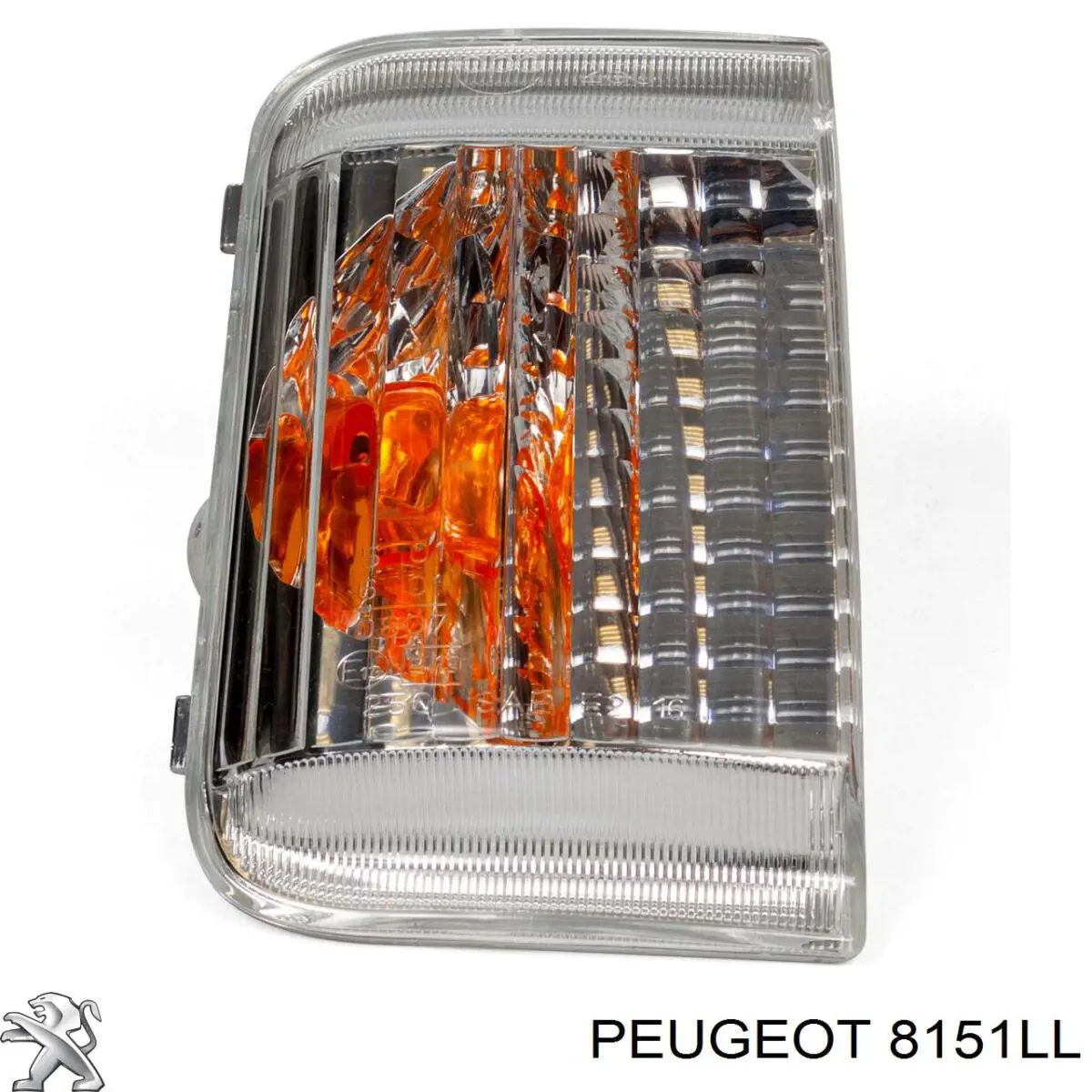 Скло дзеркала заднього виду, лівого Peugeot/Citroen 8151LL