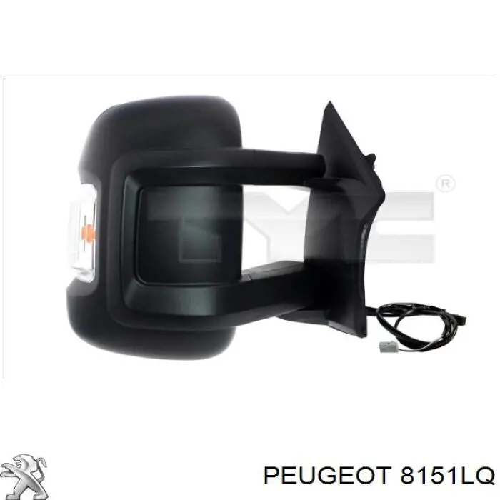 Купити 8151LQ Peugeot/Citroen Дзеркальний елемент правого дзеркала заднього виду
