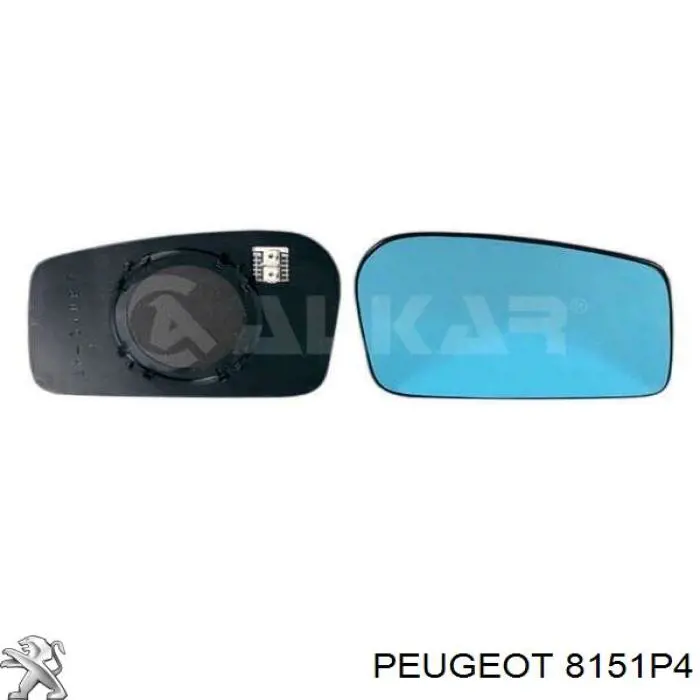 00008151P4 Peugeot/Citroen Дзеркальний елемент правий