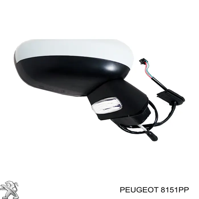 Дзеркальний елемент дзеркала заднього виду, правого Peugeot/Citroen 8151PP