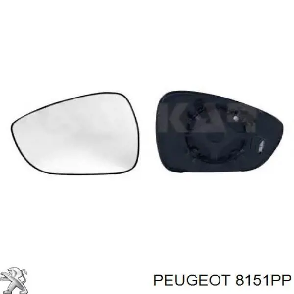 Зеркальный элемент зеркала заднего вида PEUGEOT 8151PP