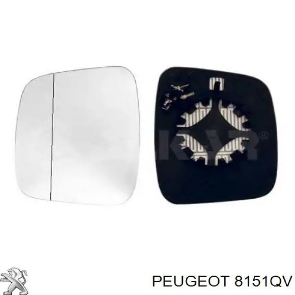 8151QV Peugeot/Citroen дзеркальний елемент дзеркала заднього виду, правого