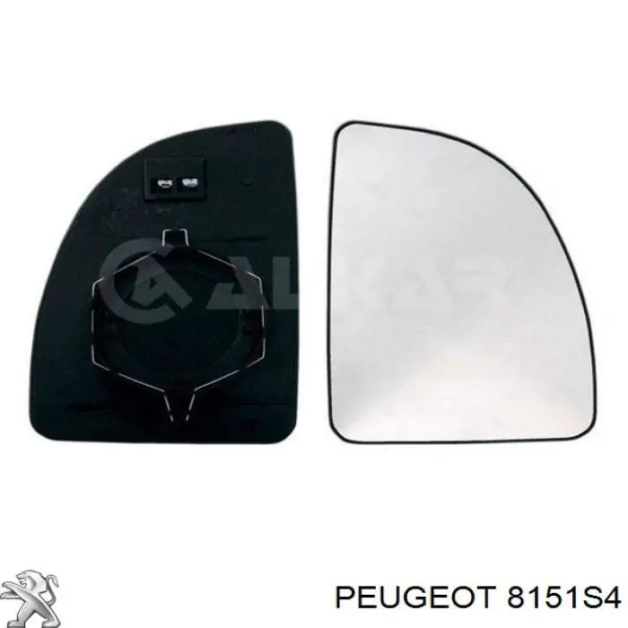 8151S4 Peugeot/Citroen дзеркальний елемент дзеркала заднього виду, лівого