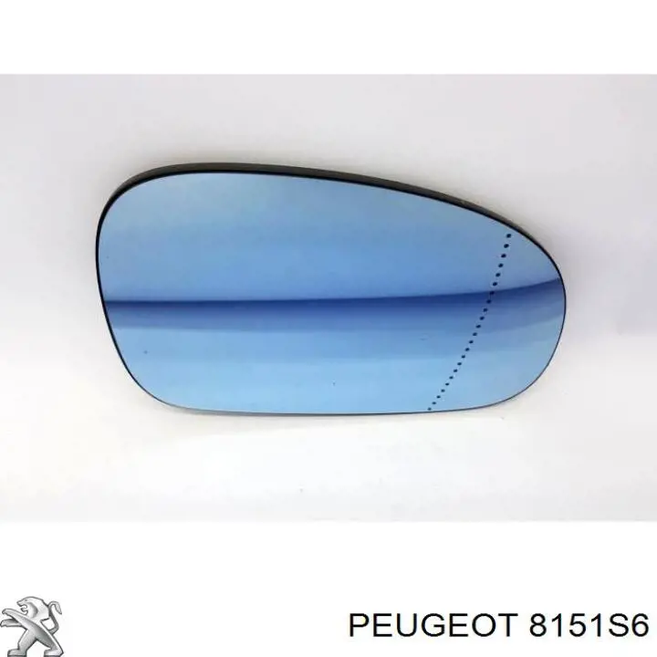 Купити 00008151S6 Peugeot/Citroen Дзеркальний елемент дзеркала заднього виду, лівого