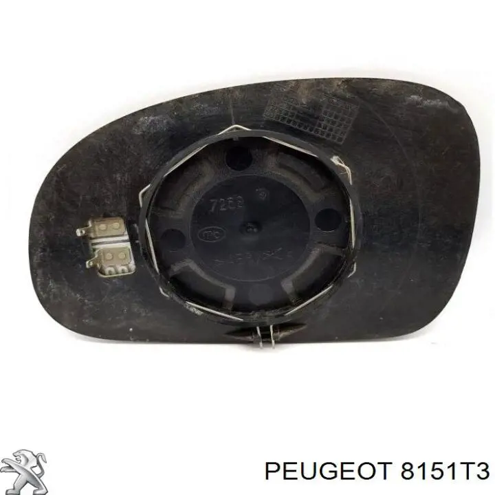 8151T3 Peugeot/Citroen дзеркальний елемент дзеркала заднього виду, правого