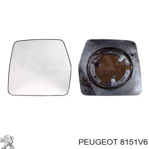 8151V6 Peugeot/Citroen дзеркальний елемент дзеркала заднього виду, правого