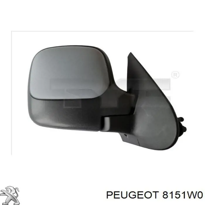 8151W0 Peugeot/Citroen дзеркальний елемент дзеркала заднього виду, правого