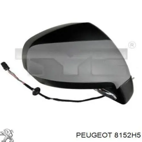 Купити 8152H5 Peugeot/Citroen Накладка/кришка дзеркала заднього виду, права