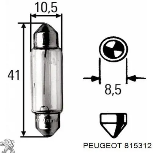 815312 Peugeot/Citroen Праве дзеркало заднього виду
