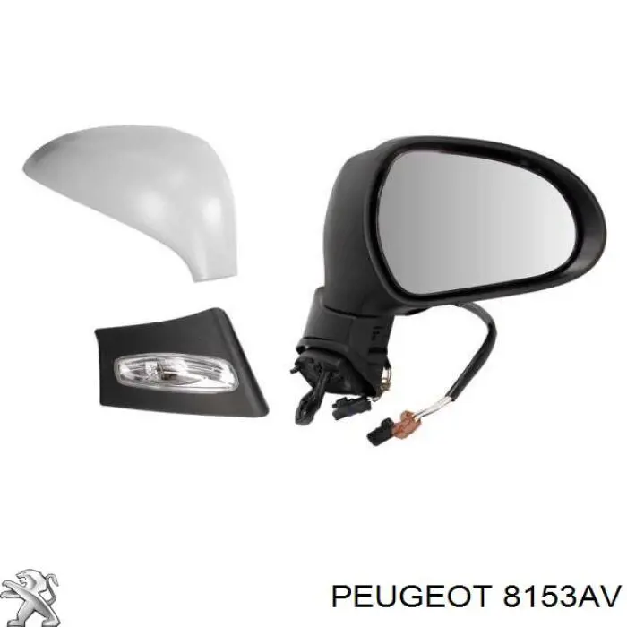 Праве бічне дзеркало Peugeot/Citroen 8153AV ціна, від 57.97 USD