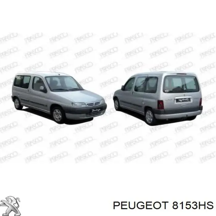 8153HS Peugeot/Citroen дзеркало заднього виду, праве