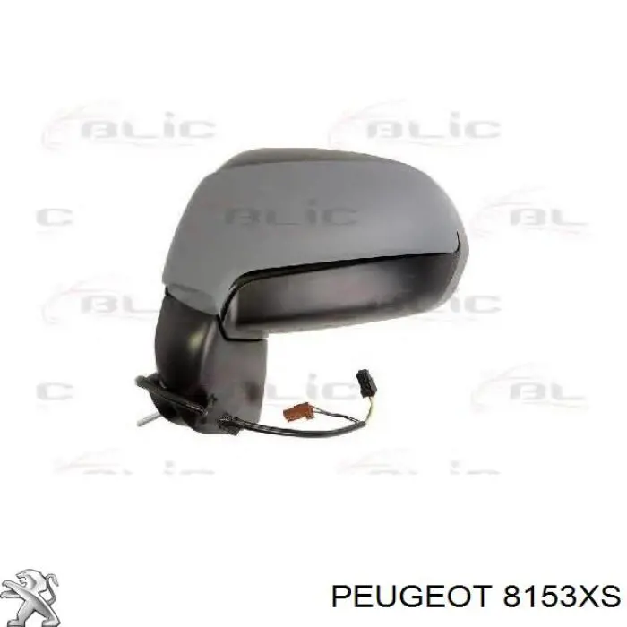 Ліве бокове дзеркало 8153XS Peugeot/Citroen