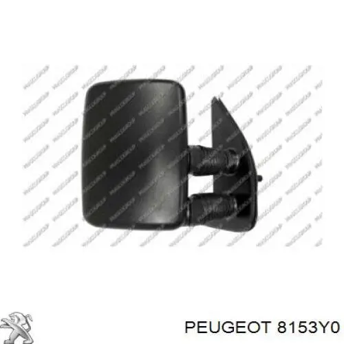 Ліве бокове дзеркало 8153Y0 Peugeot/Citroen
