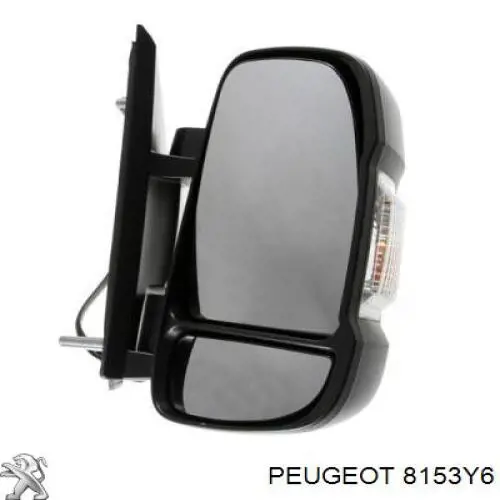 Праве бічне дзеркало Peugeot/Citroen 8153Y6 ціна, від 97.92 USD