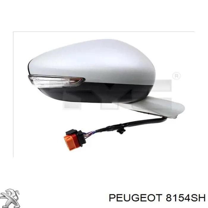 8154SH Peugeot/Citroen Дзеркало заднього виду, ліве
