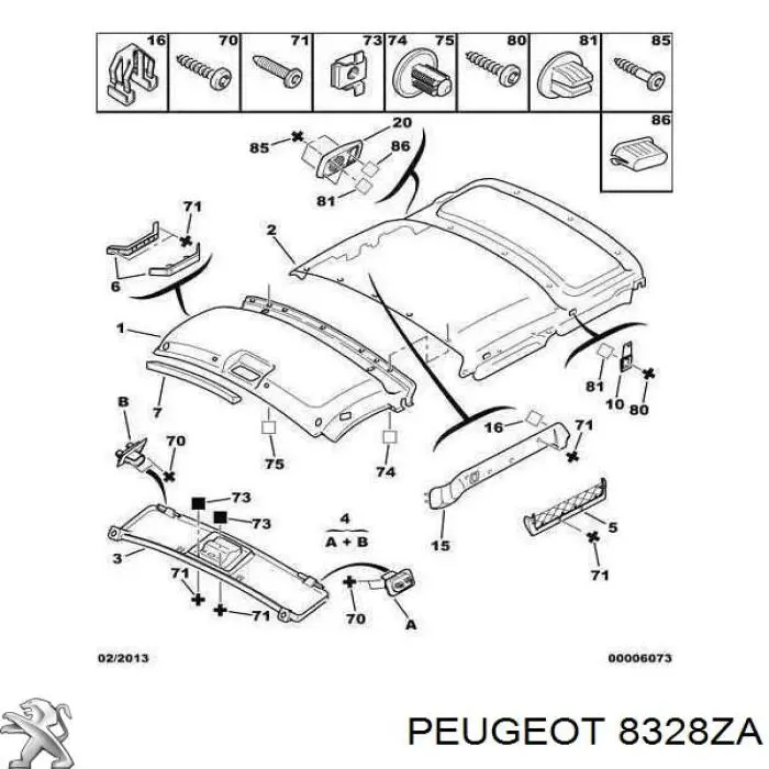 8328ZA Peugeot/Citroen Ізоляція термошумова