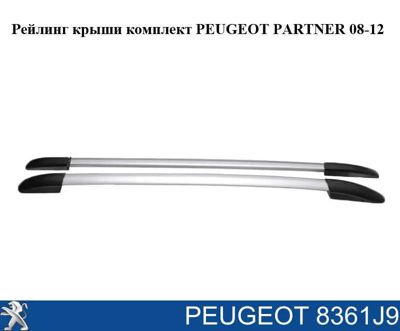 Заглушка рейки (рейлінгу) багажника даху ліва Peugeot/Citroen 8361J9 ціна, від 38.01 USD