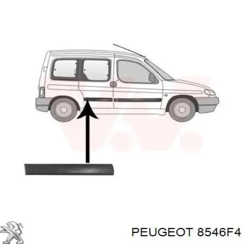 23500042 Polcar Молдинг задніх правих дверей
