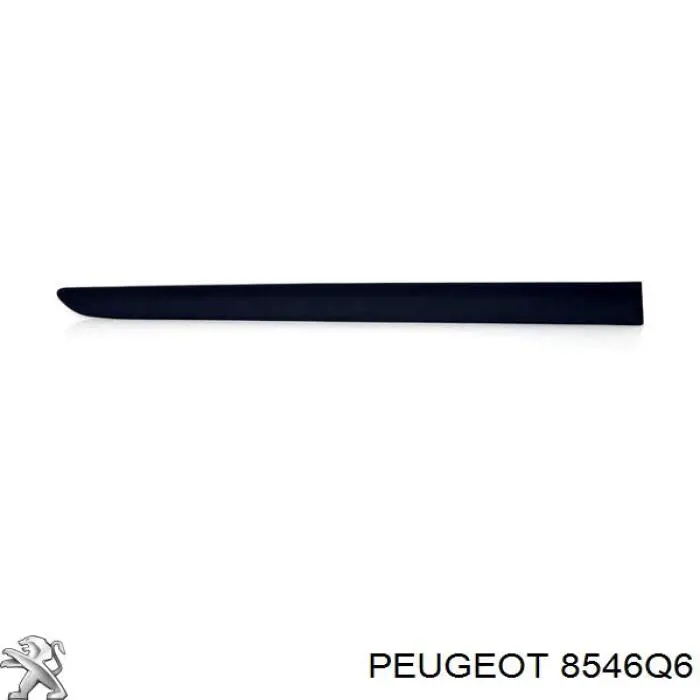 Молдинг задніх правих дверей на Peugeot 207 (WK)