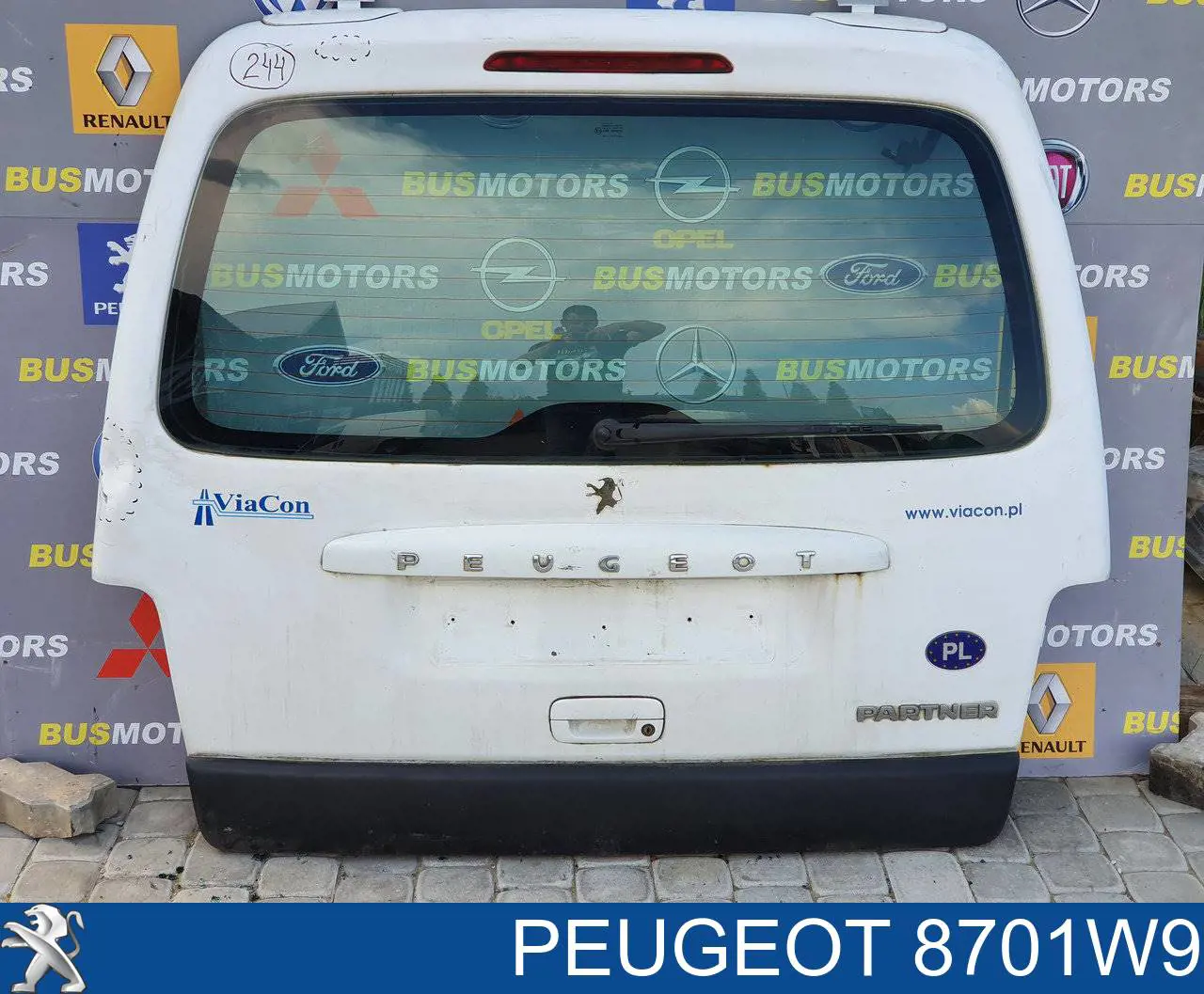 8701W9 Peugeot/Citroen двері задні, багажні (3-і/(5-і) (ляда))
