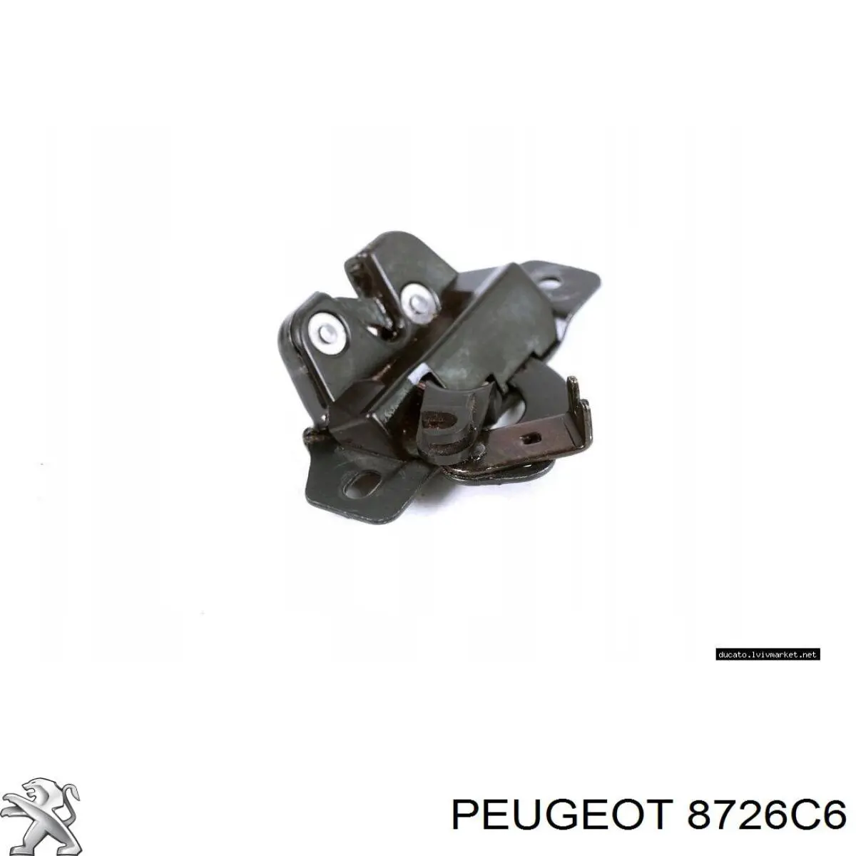 8726C6 Peugeot/Citroen замок задної лівої двостулкової двері, нижній