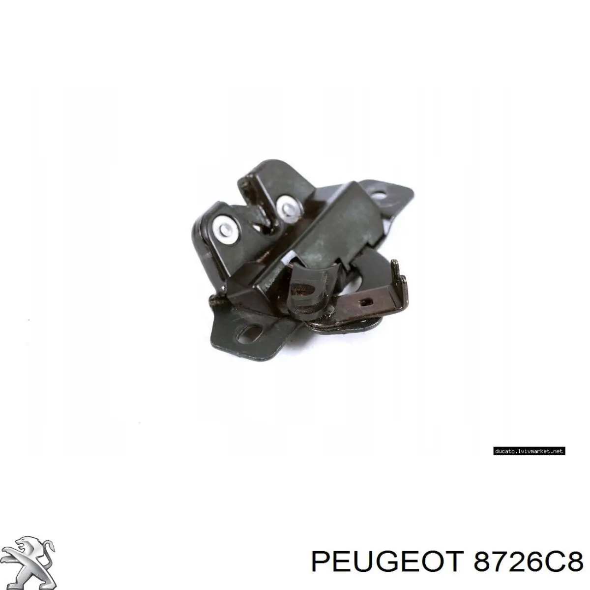 8726C8 Peugeot/Citroen замок задньої лівої двостулковщї двері, верхній