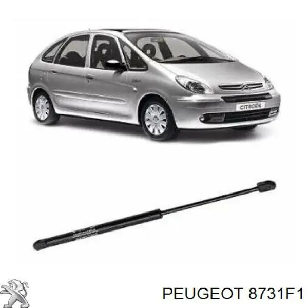 Амортизатор багажника 8731F1 Peugeot/Citroen
