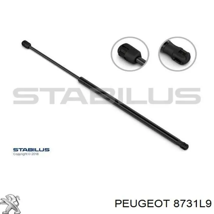 Амортизатор двері задньої Peugeot/Citroen 8731L9 ціна, від 9.70 USD