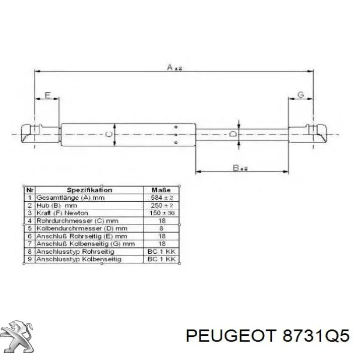 Амортизатор скла задніх, 3/5-ї двері (ляди) 430719072200 Magneti Marelli