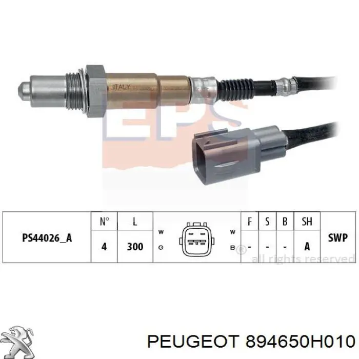 Купити 894650H010 Peugeot/Citroen Лямбдазонд, датчик кисню до каталізатора