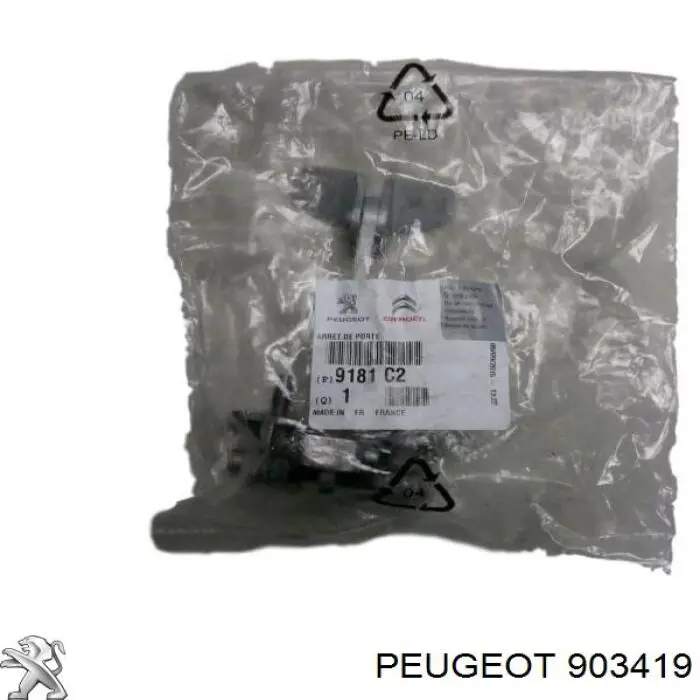Ролик двері бічної/зсувної, правий верхній 903419 Peugeot/Citroen