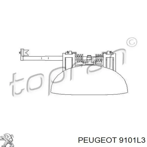Ручка передньої двері зовнішня ліва Peugeot/Citroen 9101L3 ціна, від 8.86 USD