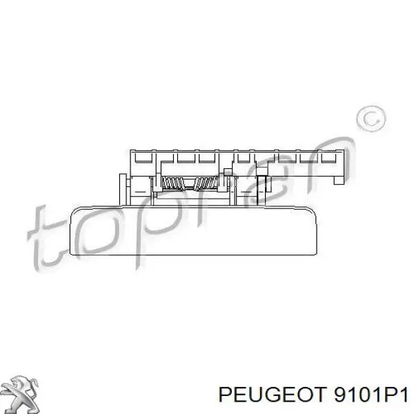 9101P1 Peugeot/Citroen ручка передньої двері зовнішня ліва