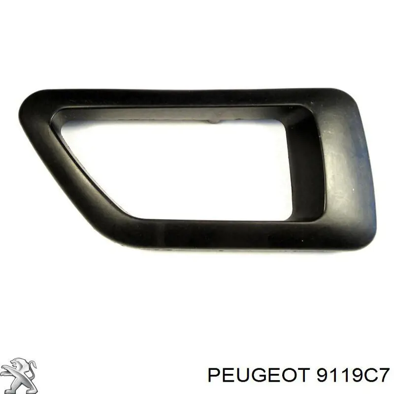 9119C7 Peugeot/Citroen Облицювання внутрішньої ручки дверей, передньої, правої