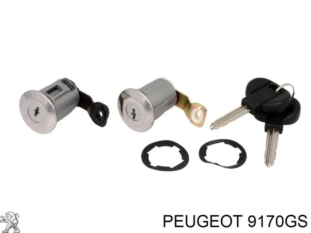 Купити 9170GS Peugeot/Citroen Личинка замка дверей передньої, лівою