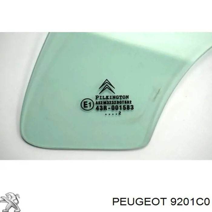 Скло вікна дверей водія нерухоме Peugeot/Citroen 9201C0