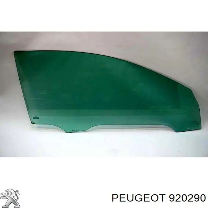 Скло передніх дверей, правою 920290 Peugeot/Citroen