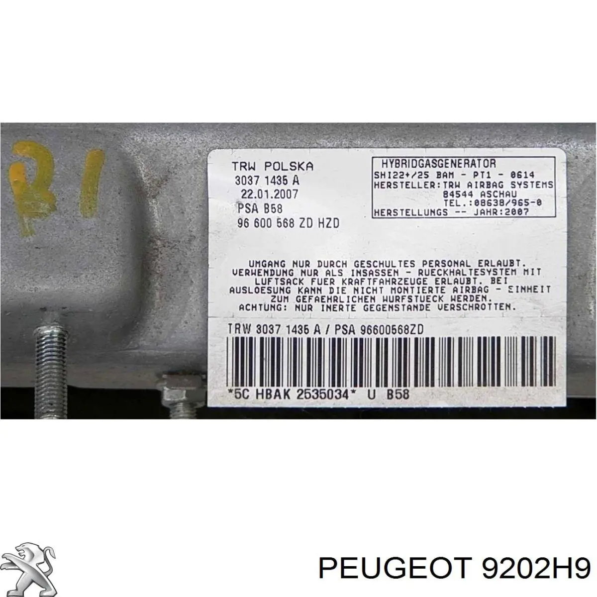 Купити 9202H9 Peugeot/Citroen Скло передніх дверей, правою
