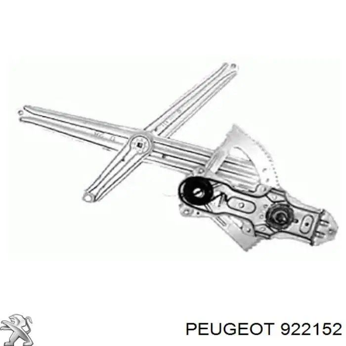  Механізм склопідіймача двері передньої, лівої Peugeot 309 1