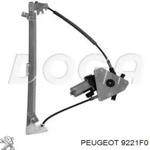 Купити 9221F0 Peugeot/Citroen Механізм стеклопідйомника водійських дверей