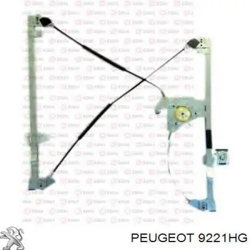 Купити 9221HG Peugeot/Citroen Механізм стеклопідйомника водійських дверей